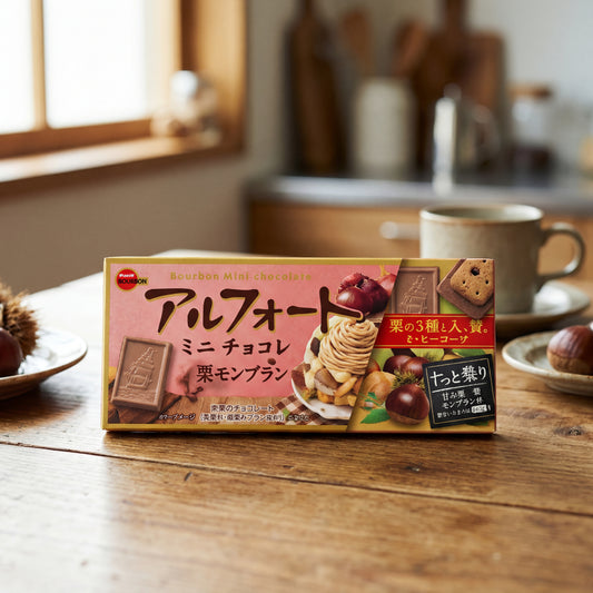 CHOCOLATE BISCUIT STRAWBERRY 12P 55g BOURBON ALFORT MINI MILK